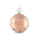 Hanger van Crystal Glass 13mm Pink-silver